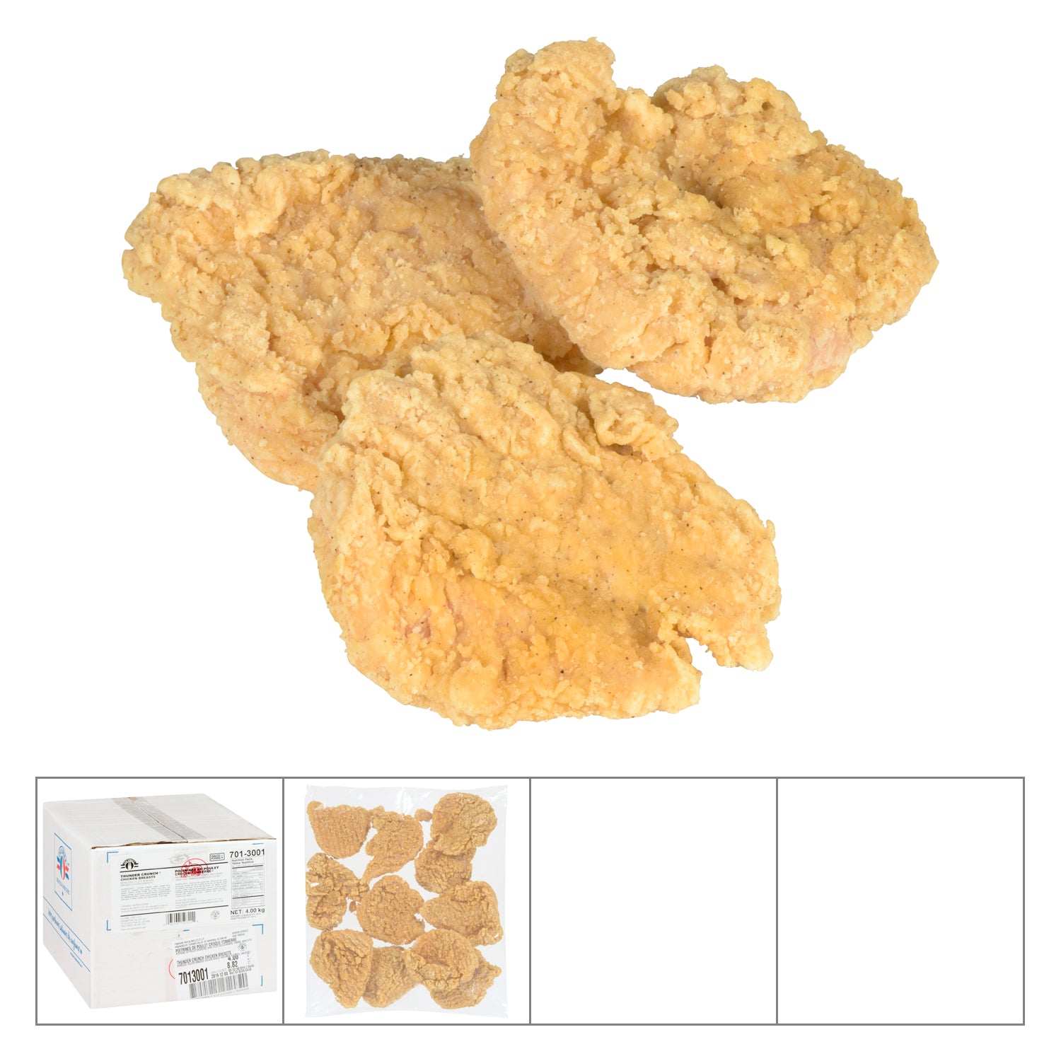 Flamingo Thunder Crunch Breaded Chicken Breasts 4kg [$23.74/kg] [$10.77/lb]