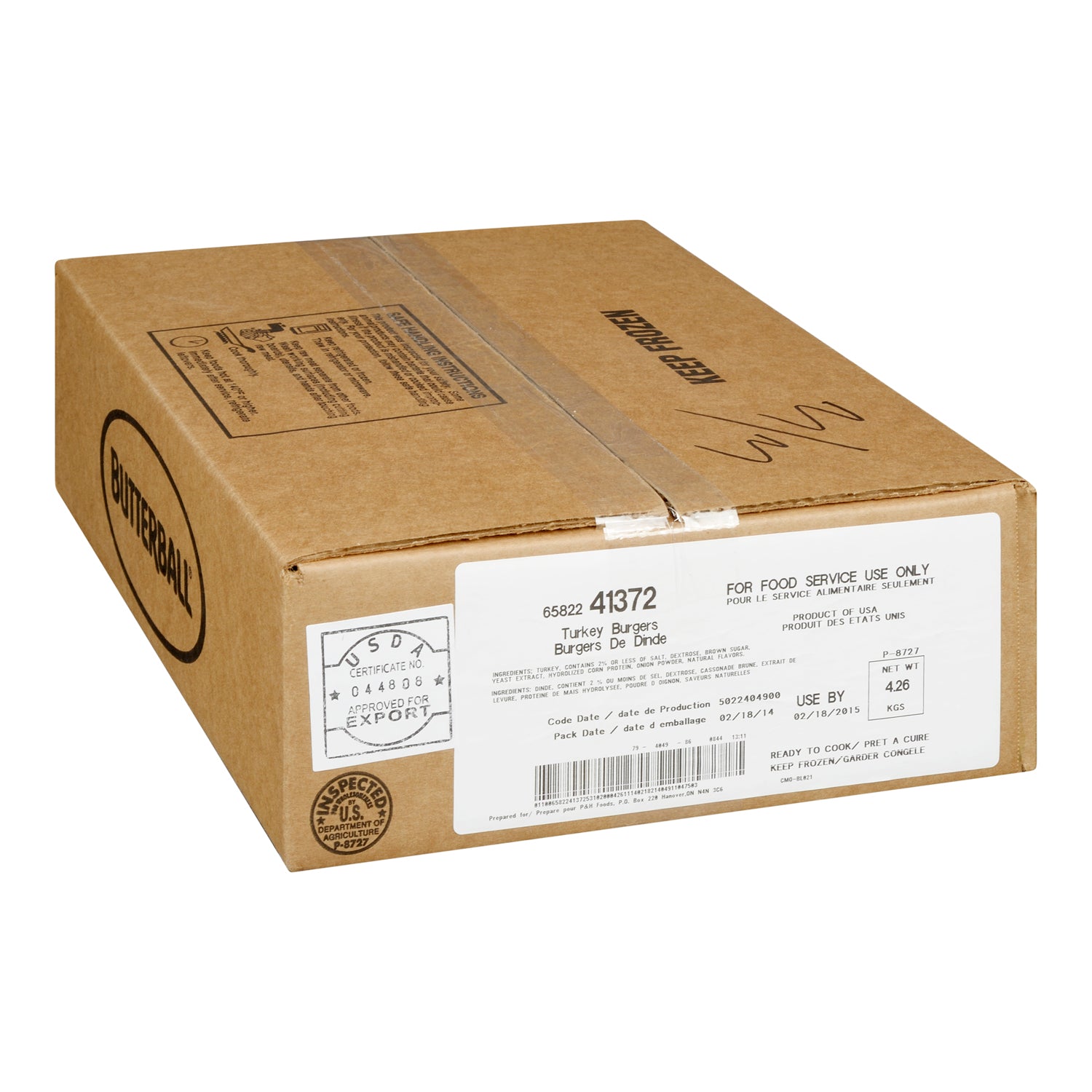 Butterball Turkey Burger 30x142g [$1.66/ea]
