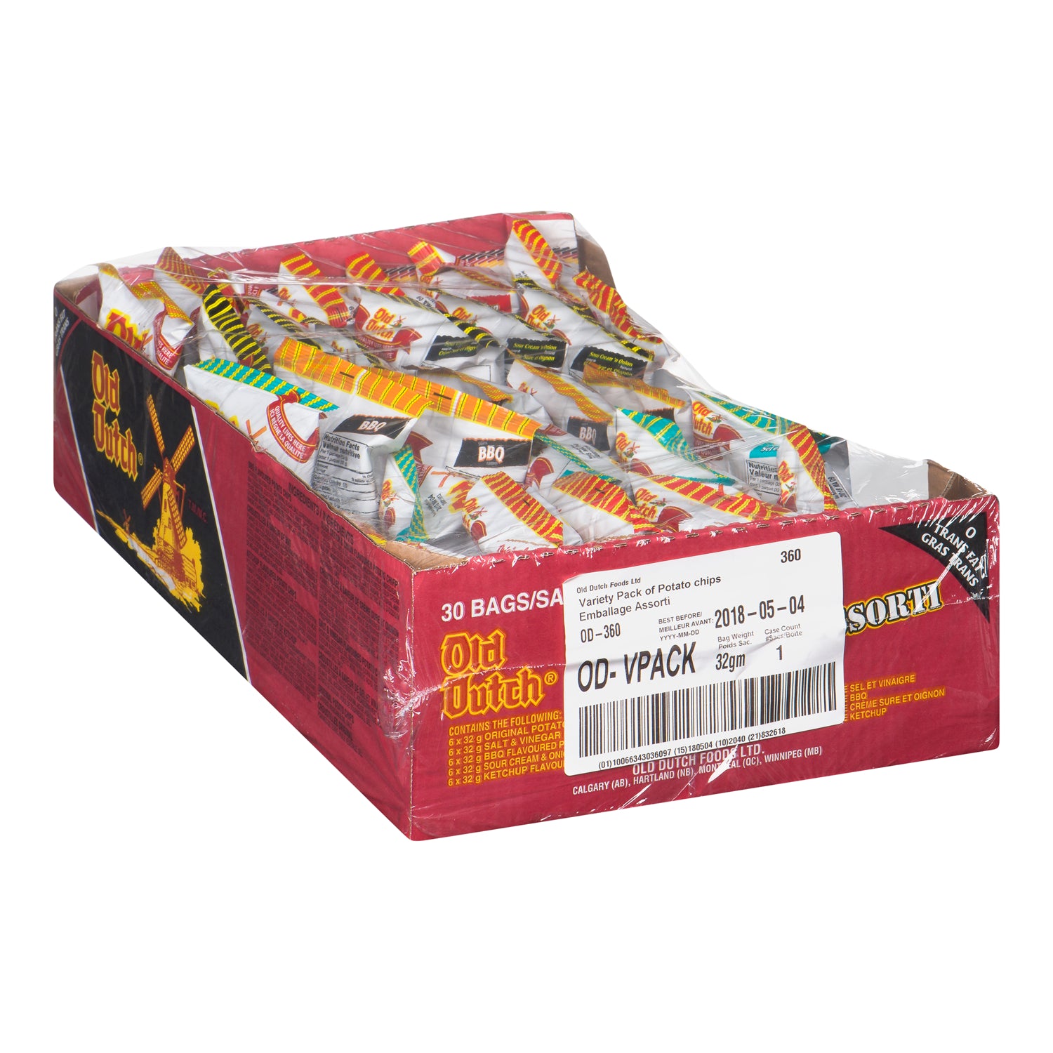 Old Dutch Variety Pack Potato Chips 30x32g [$0.66/ea]