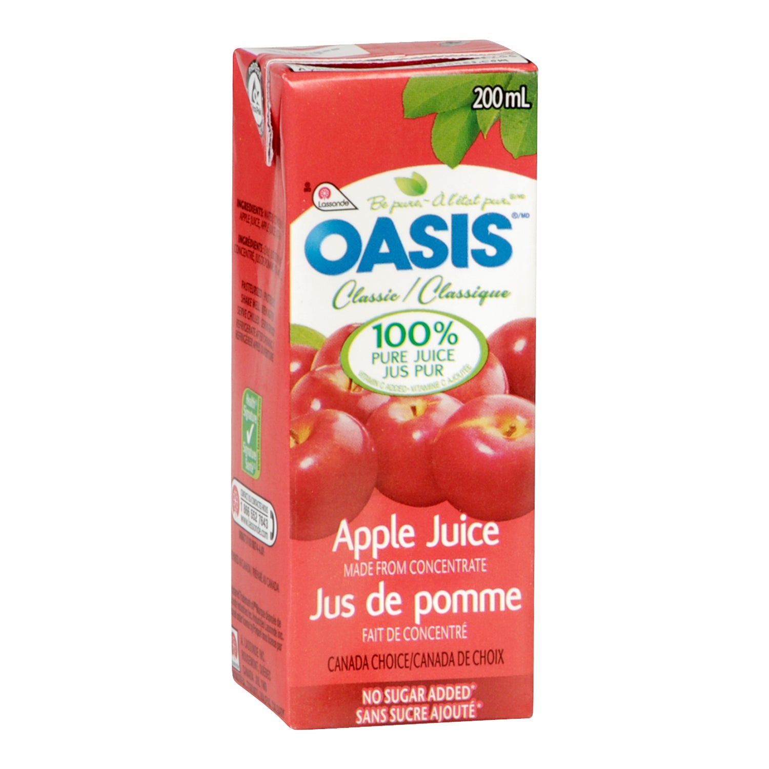 Oasis 100% Pure Apple Juice 30x200ml [$0.39/ea]