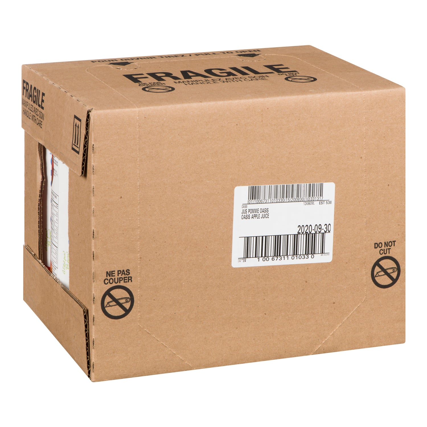 Oasis 100% Pure Apple Juice 12x960ml [$3.14/ea]