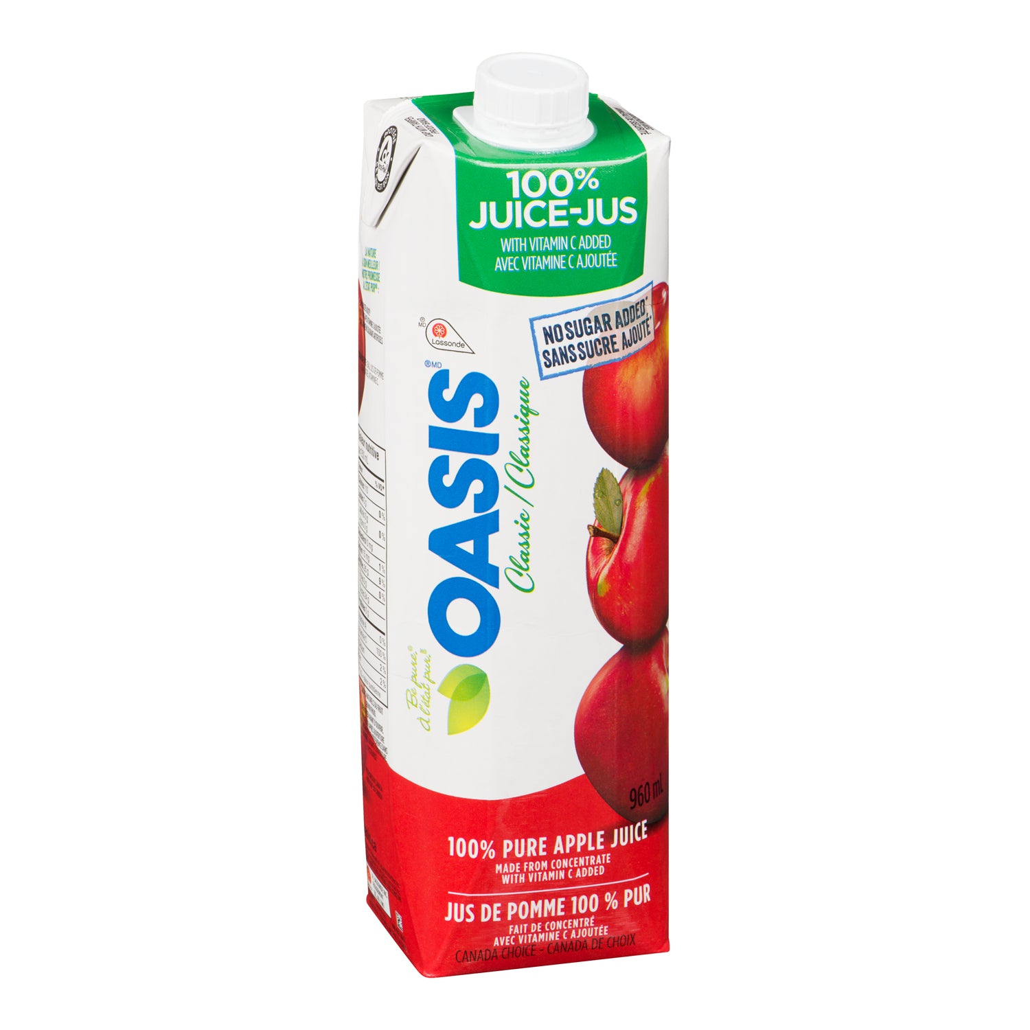 Oasis 100% Pure Apple Juice 12x960ml [$3.14/ea]