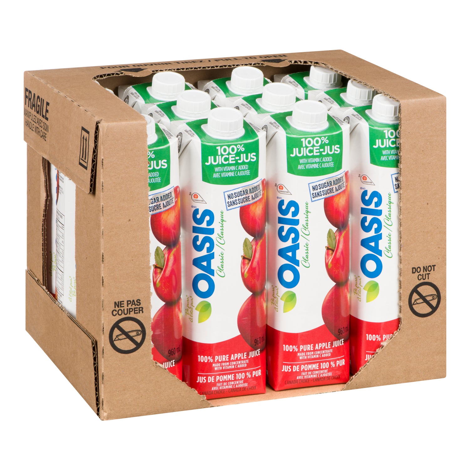 Oasis 100% Pure Apple Juice 12x960ml [$3.14/ea]