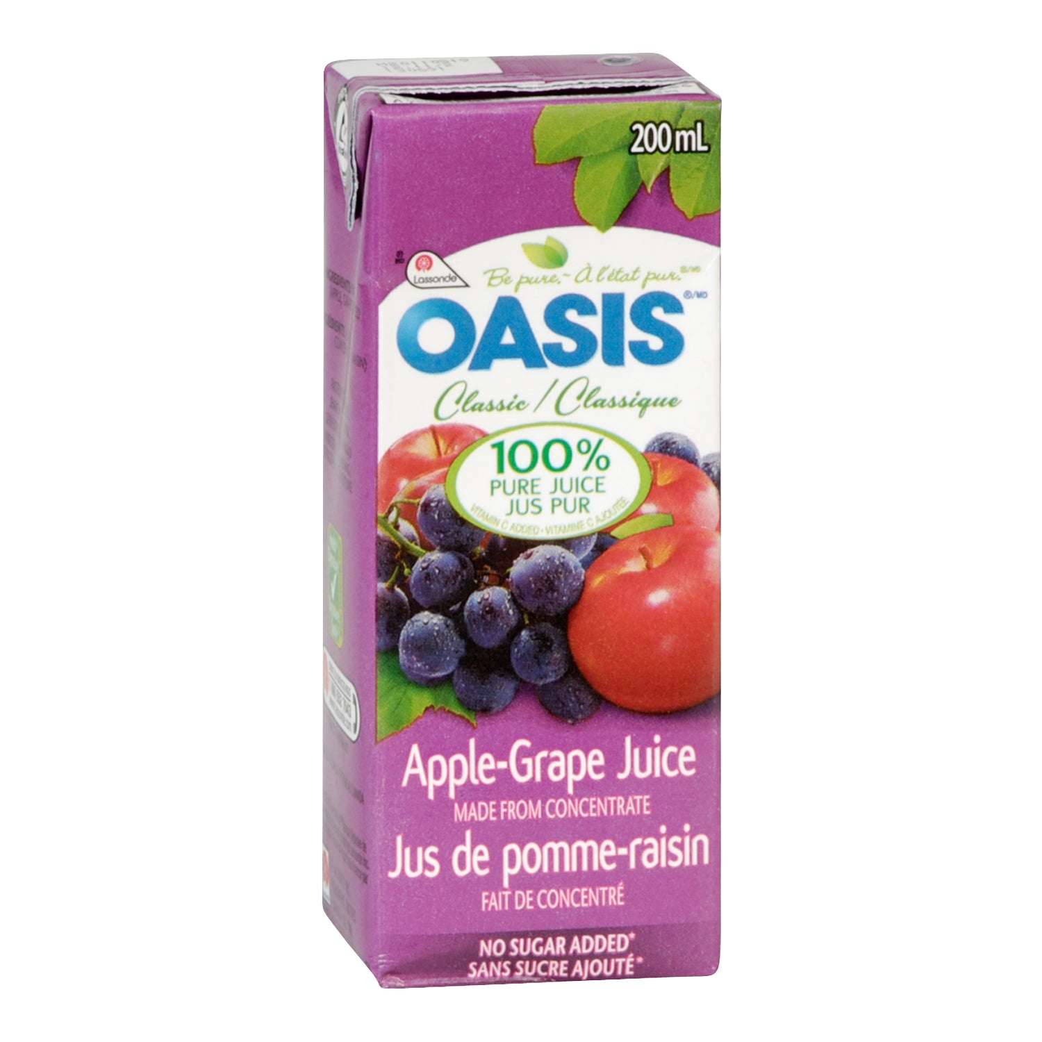 Oasis 100% Pure Apple Grape Juice 30x200ml [$0.39/ea]