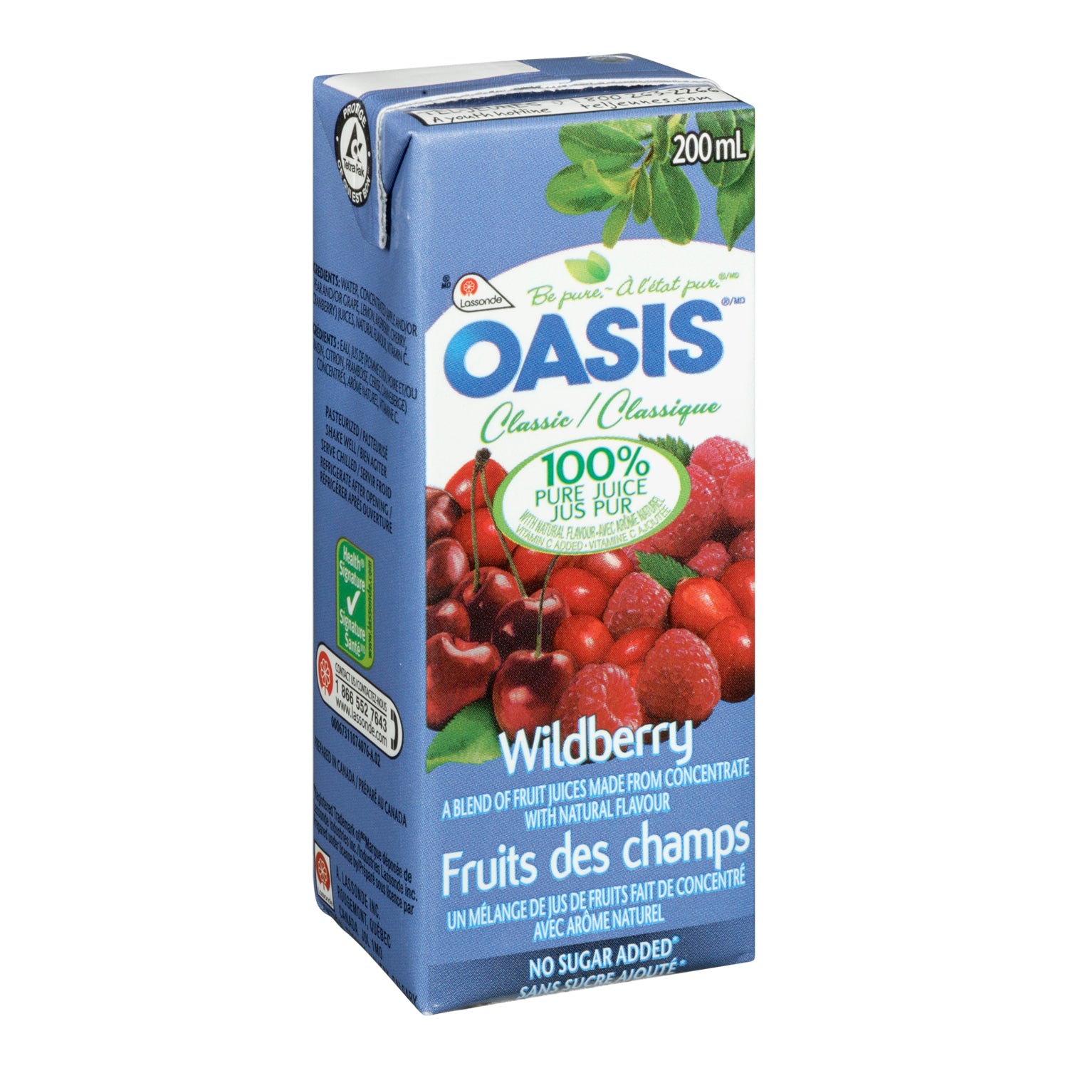 Oasis 100% Pure Wild BerryJuice 30x200ml [$0.39/ea]