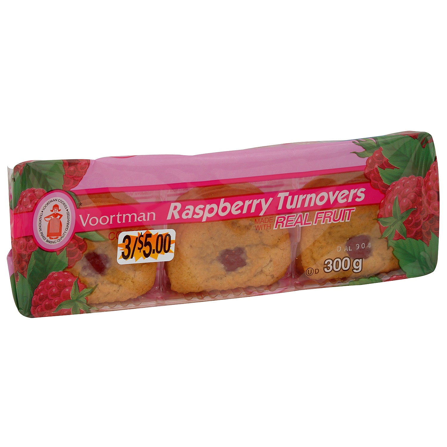 Voortman Raspberry Turnover 12x300g [$3.58/ea]