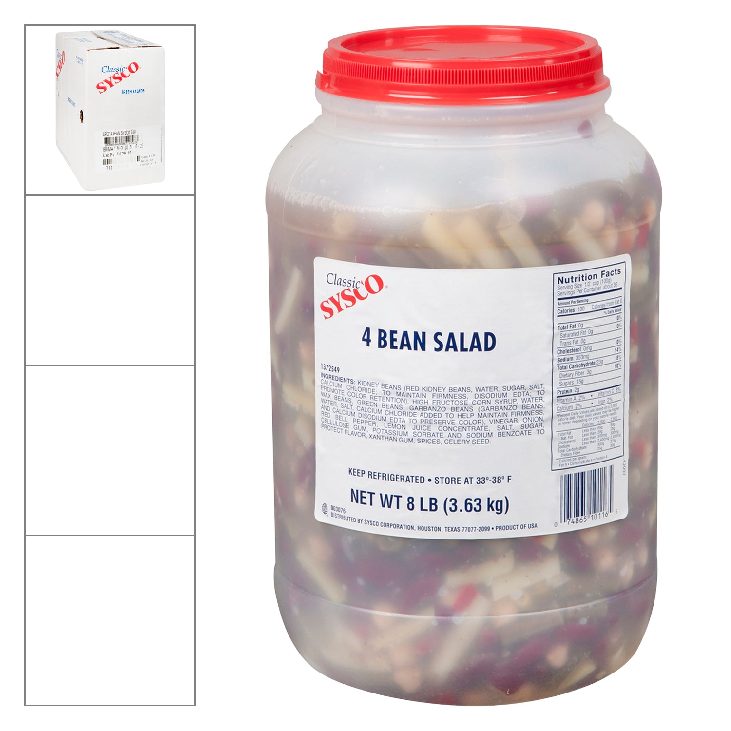 Sysco Classic Four Bean Salad 3.63kg [$0.77/serving]