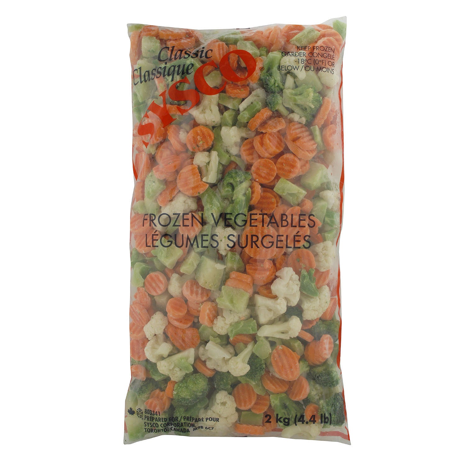 Sysco Classic Sysco Classic California Blend (brocc / Caulif / Carrots  6/2 kg [$0.09/kg] [$0.04/lb]