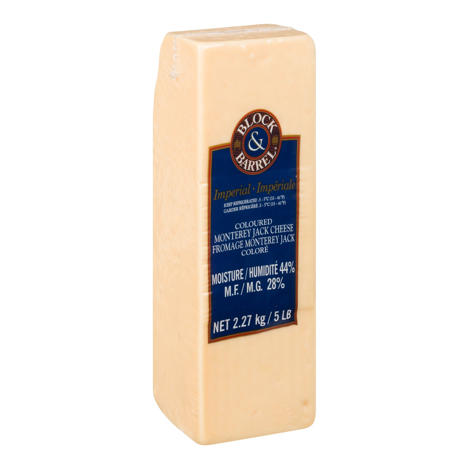 Block & Barrel Imperial Monterey Jack Cheese 2x2.27kg [$1.67/100g]