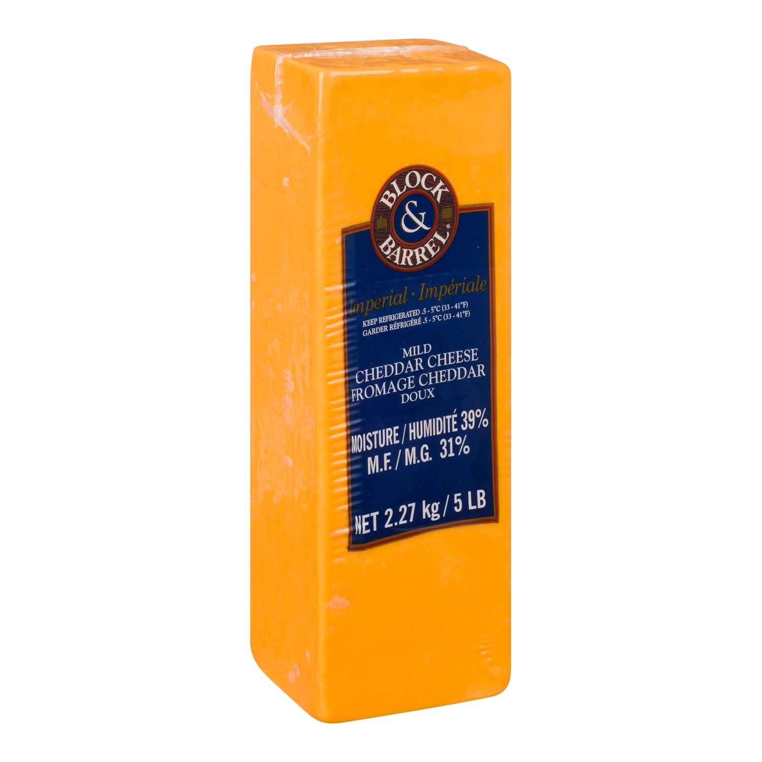 Block & Barrel Imperial Mild Cheddar Cheese 2x2.27kg [$1.67/100g]