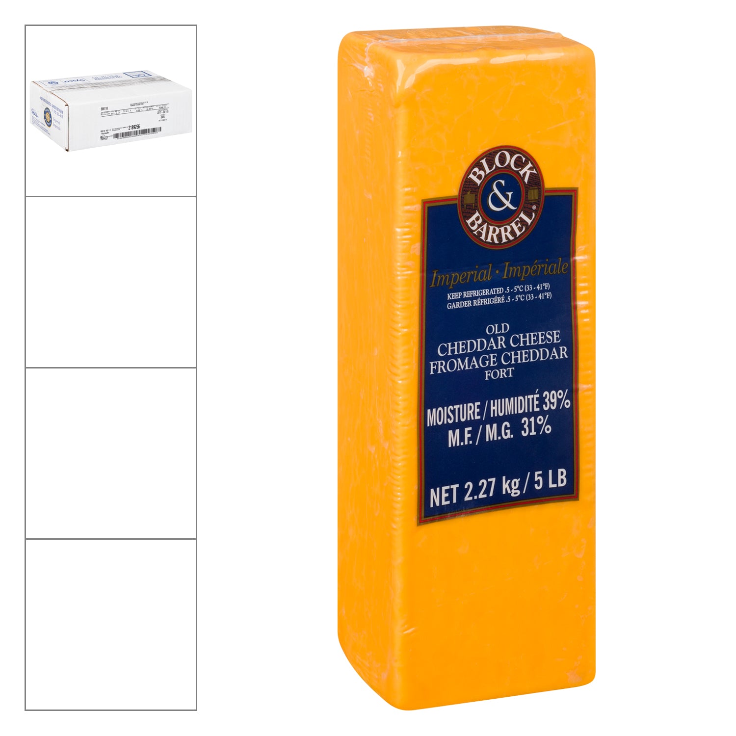 Block & Barrel Imperial Old Cheese Cheddar 2x2.27kg [$1.76/100g]