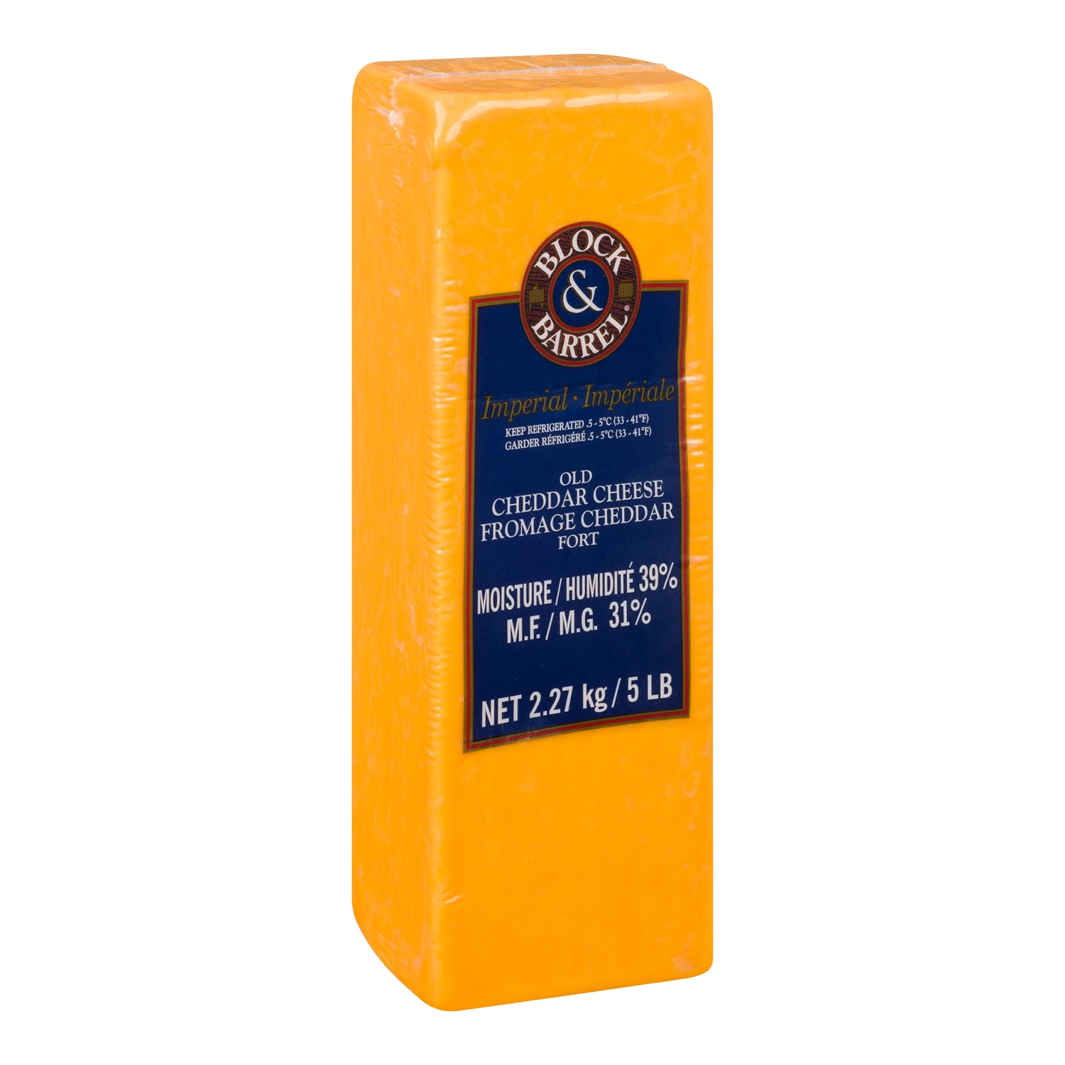 Block & Barrel Imperial Old Cheese Cheddar 2x2.27kg [$1.76/100g]