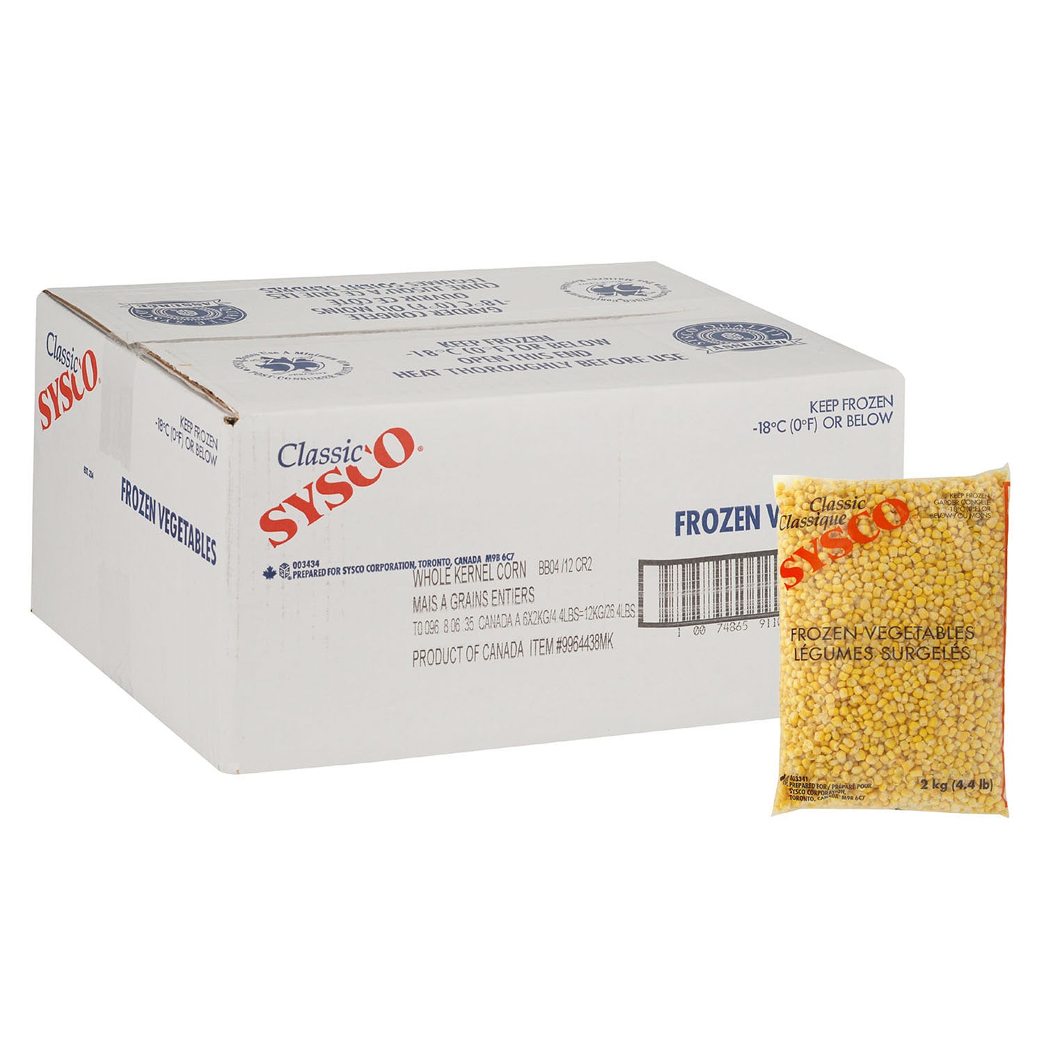 Sysco Classic Kernel Corn 6x2kg [$0.07/serving]