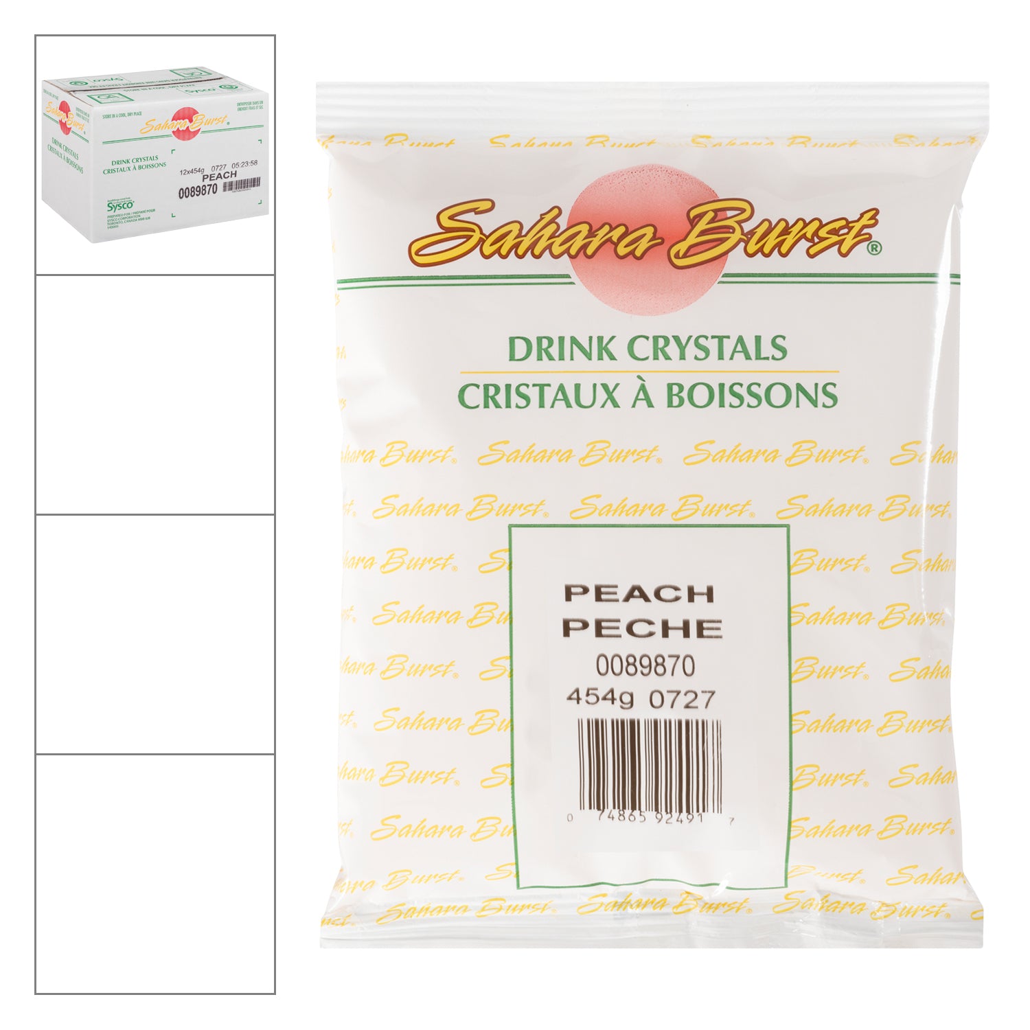 Sahara Burst Peach Drink Crystals 12x364g [$3.08/ea]