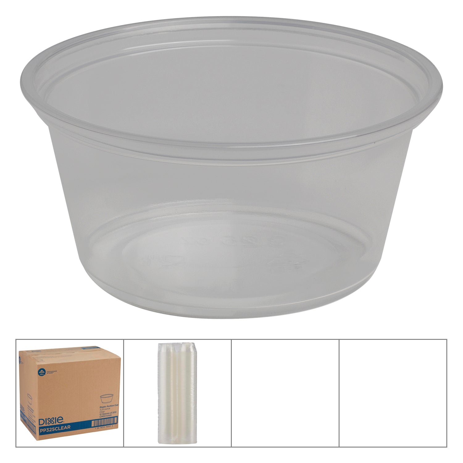 Dixie Plastic Portion Cups 3.25 Oz 12x200ct [$0.04/ea]