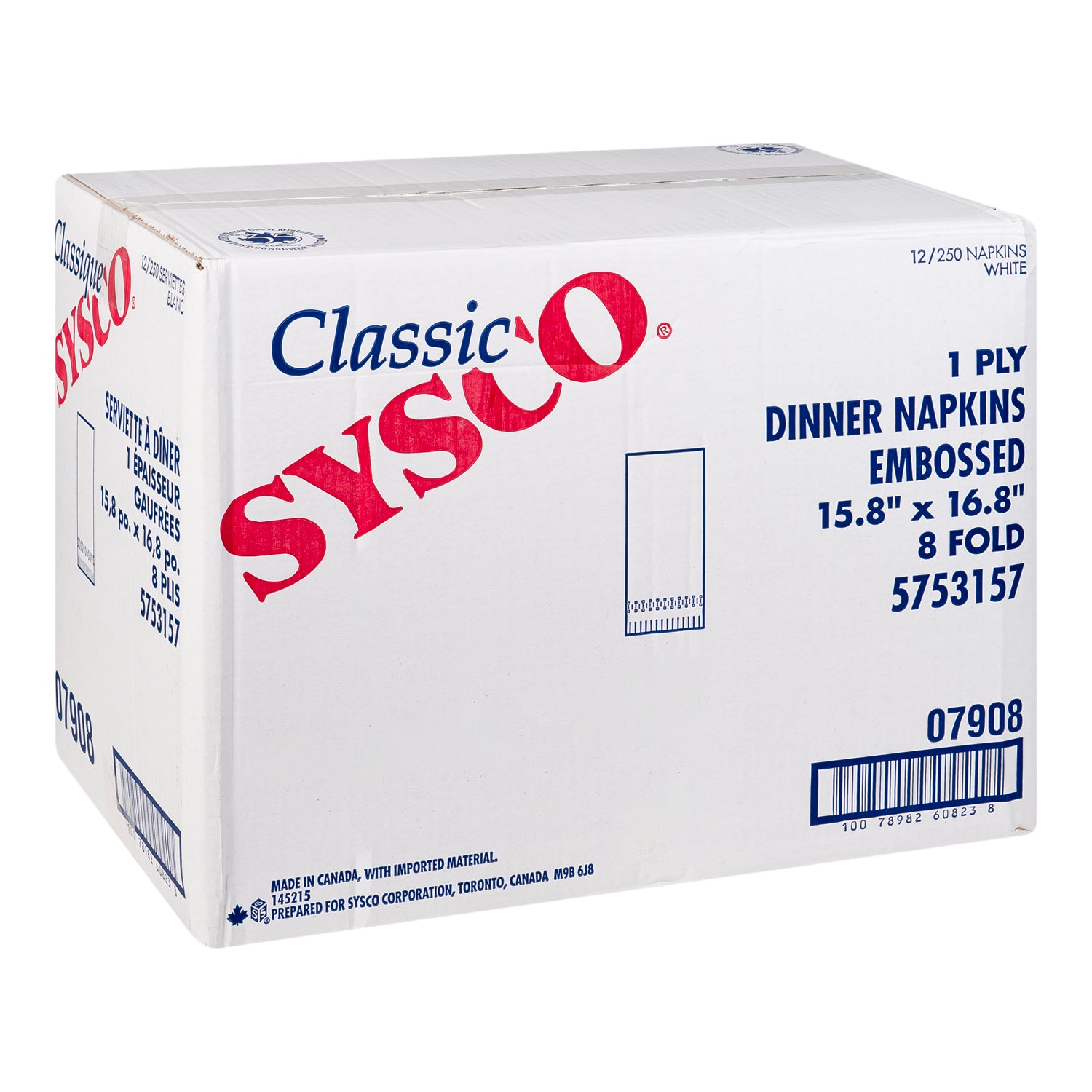 Sysco Classic Paper Napkins 12x250ct [$0.02/ea]