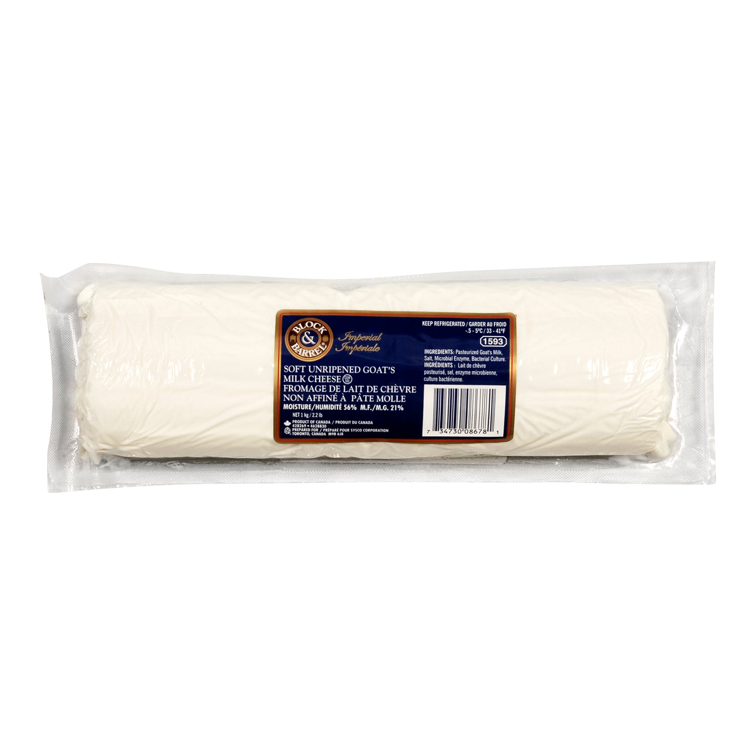 Block & Barrel Imperial Goat Cheese 2x1kg [$2.49/100g]