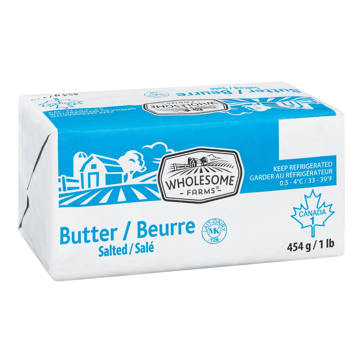 Wholesome Farms Imperial Salted Butter 454g [$8.30/ea]