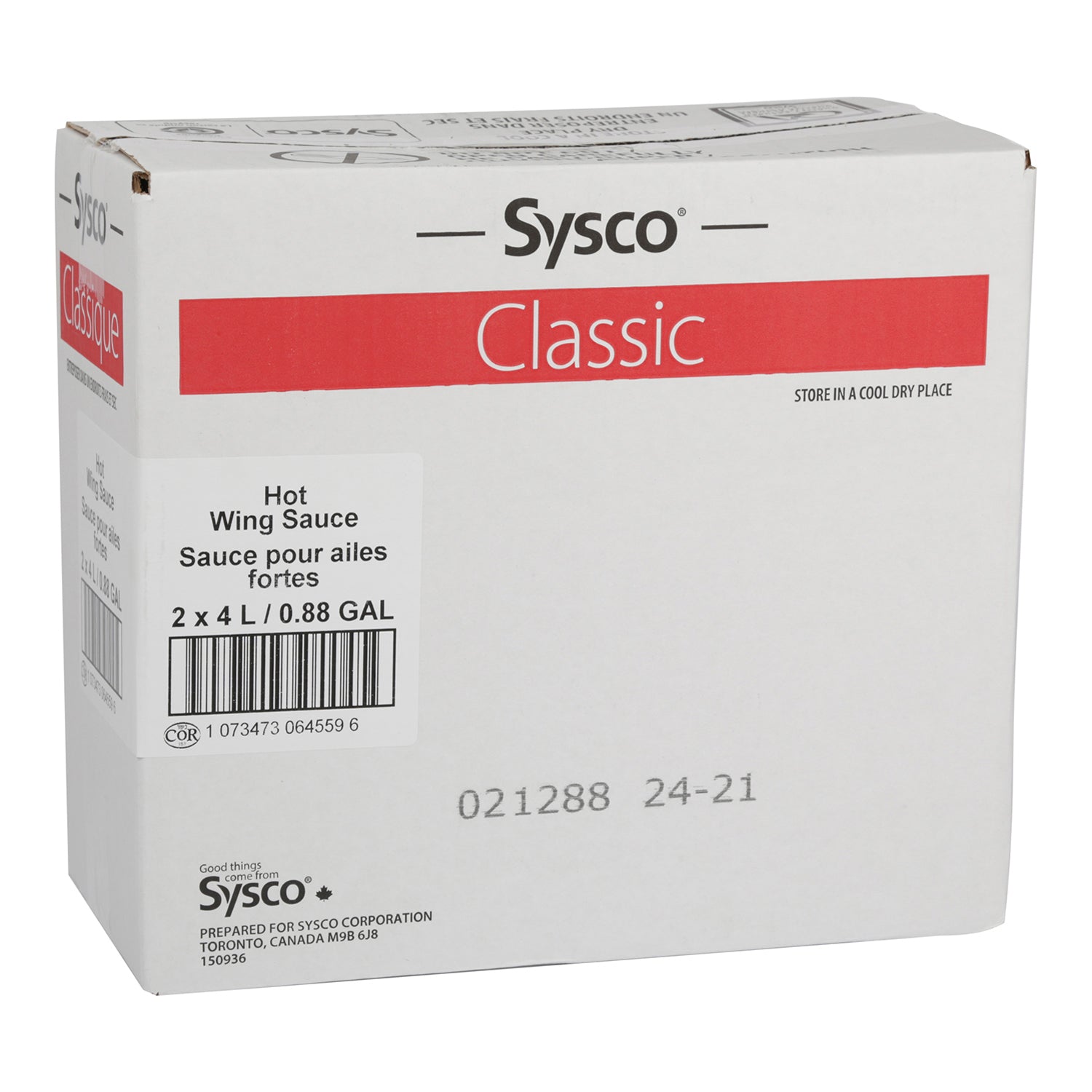 Sysco Classic Classic Hot Wing Sauce 2x4l [$0.74/100ml]