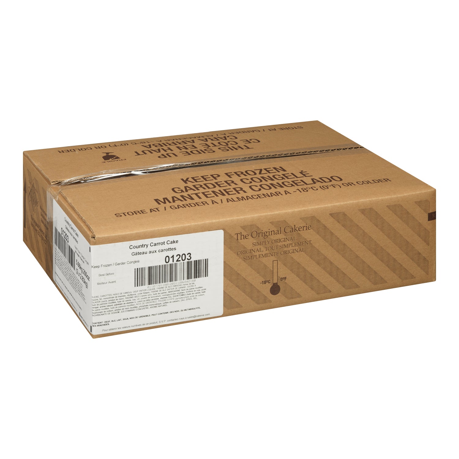 Cakerie Iced Country Carrot Sheet Cake 2x2.8kg [$0.67/serving]