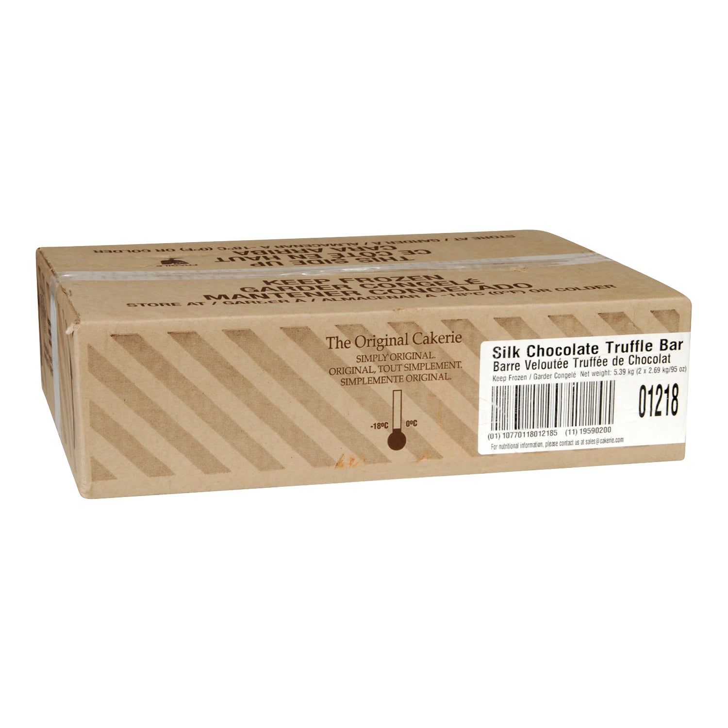 Cakerie Chocolate Silk Truffle Bar Precut 2x2.69kg [$0.93/serving]