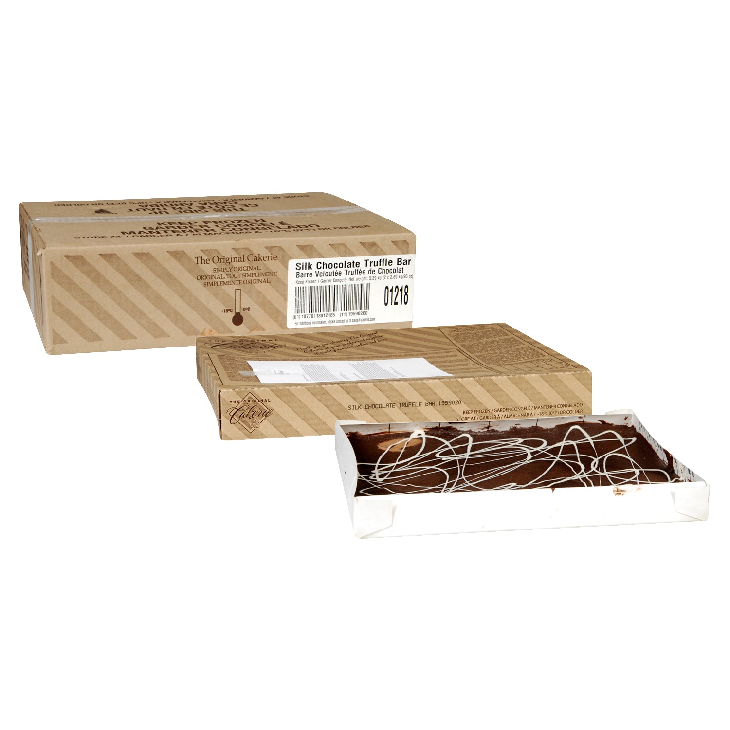 Cakerie Chocolate Silk Truffle Bar Precut 2x2.69kg [$0.93/serving]