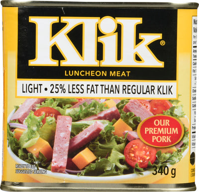 Maple Leaf Klik Luncheon Meat Light 12x340g [$5.33/ea]