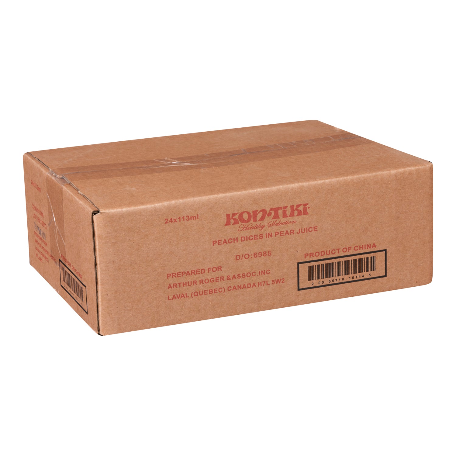 Kon-tiki Diced Peach Fruit Cup 24x113ml [$1.08/ea]
