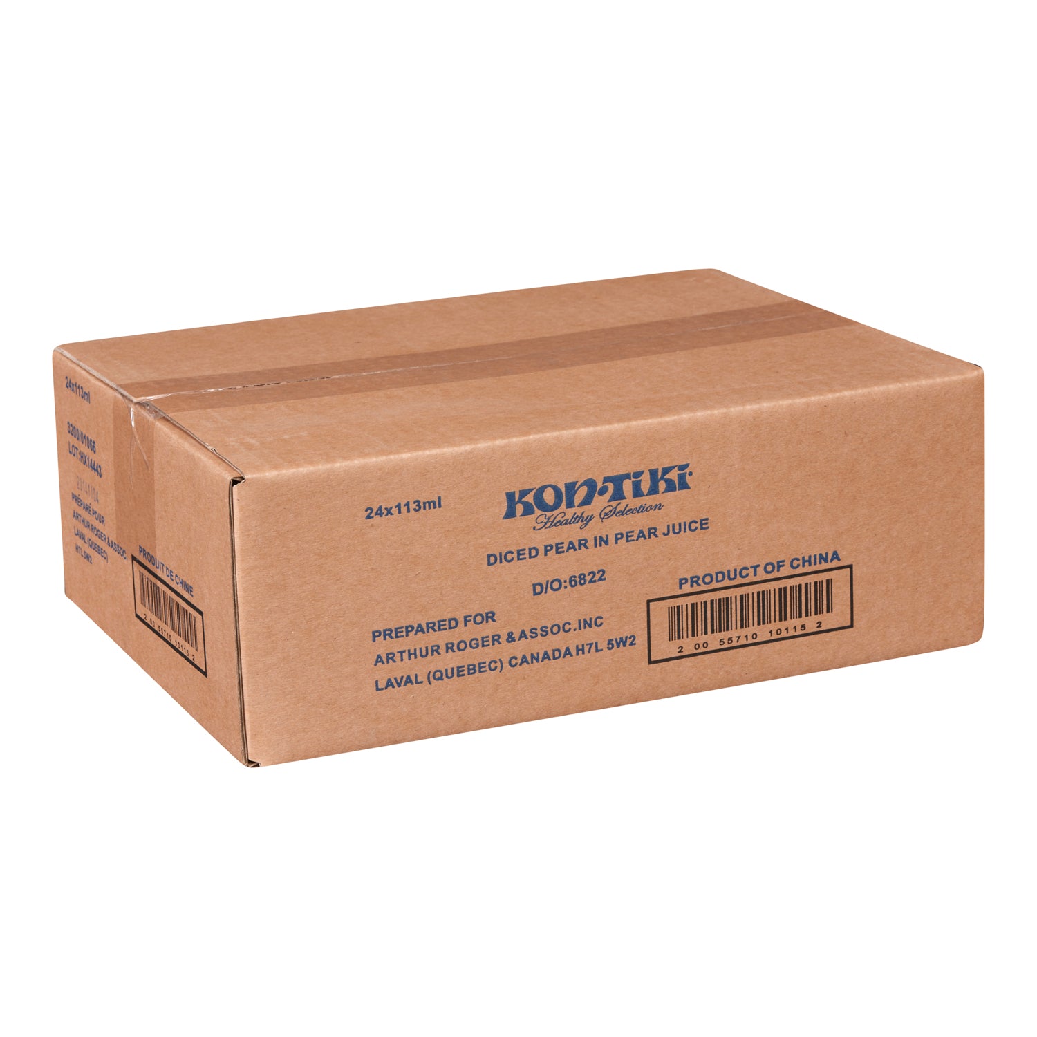 Kon-tiki Diced Pear Fruit Cup 24x113ml [$1.08/ea]