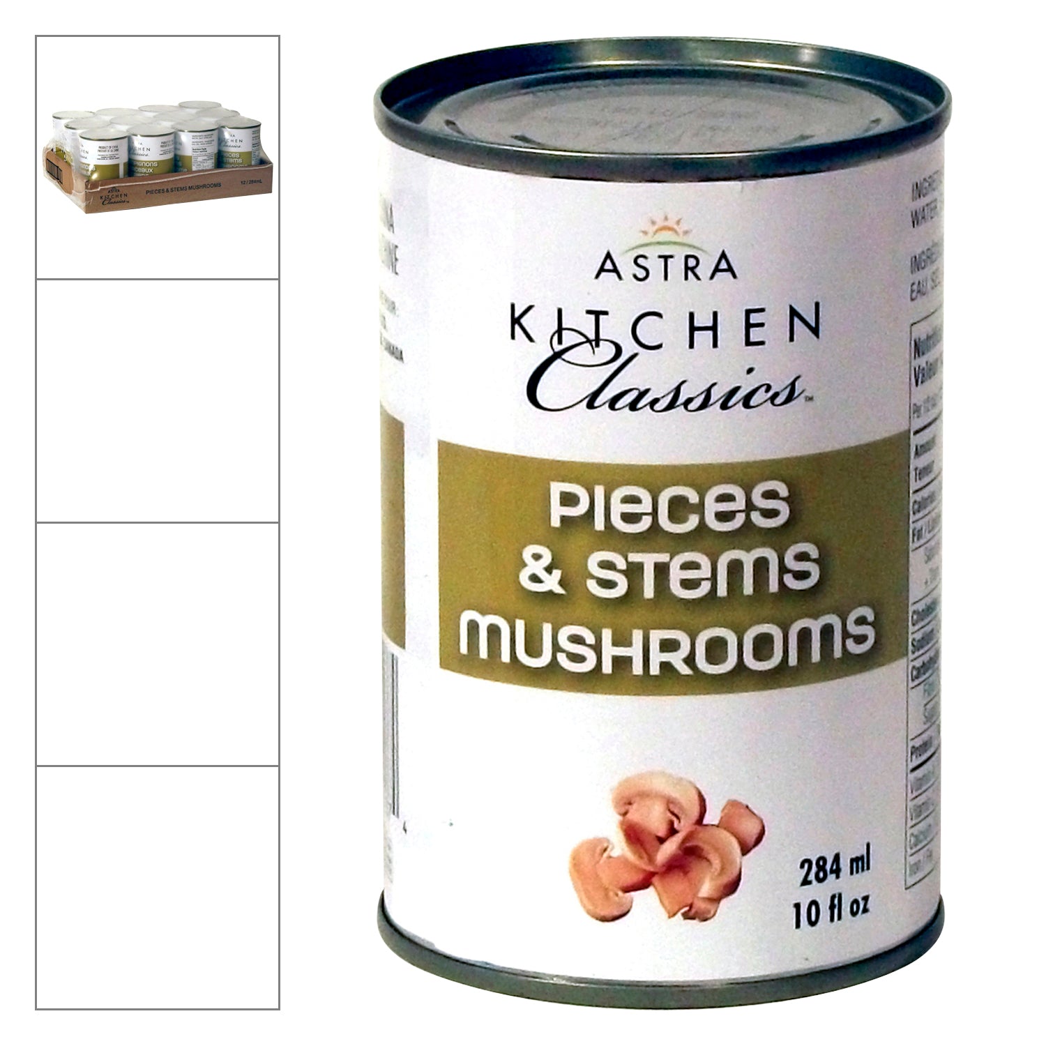 Astra Kitchen Classics Mushrooms Stems & Pieces 12x284ml [$1.83/ea]