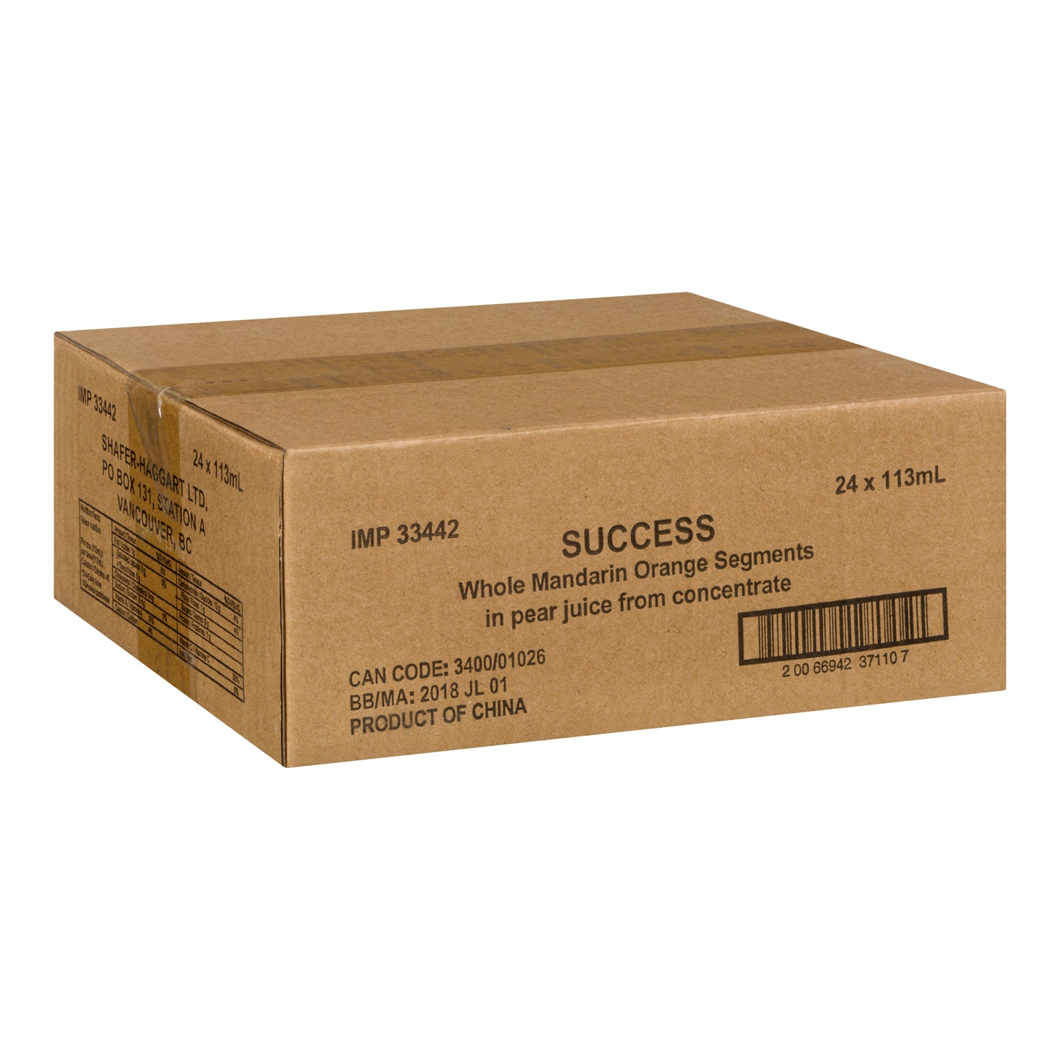 Success Mandarin Orange Segments 24x113ml [$0.95/ea]