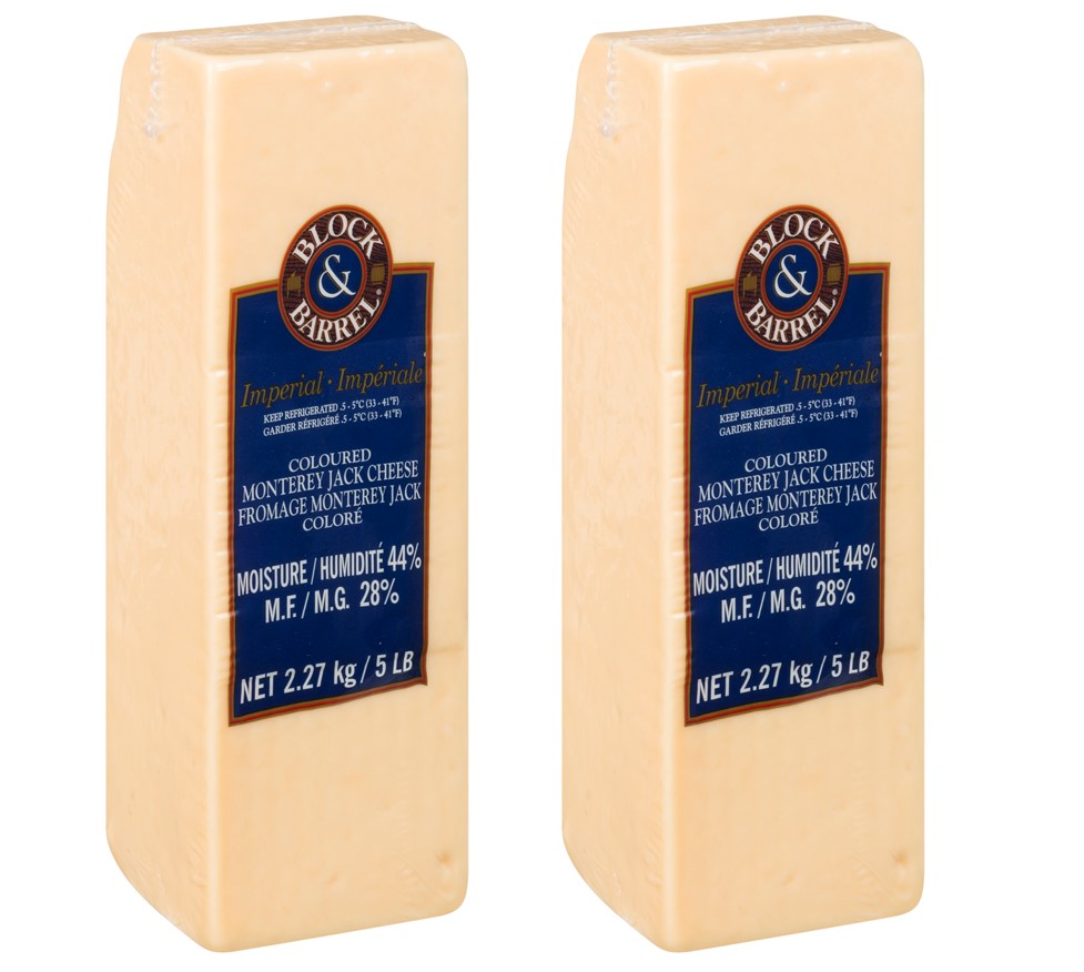 Block & Barrel Imperial Monterey Jack Cheese 2x2.27kg [$1.96/100g]