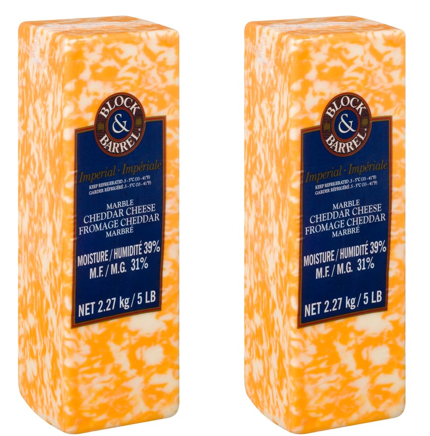 Block & Barrel Imperial Marble Cheddar Cheese 2x2.27kg [$1.67/100g]