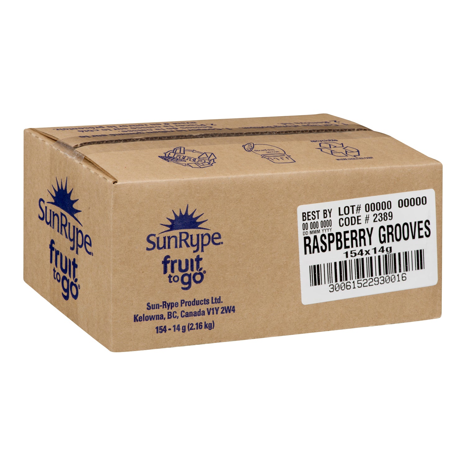 Sunrype Fruit to Go Raspberry 154x14g [$0.44/ea]