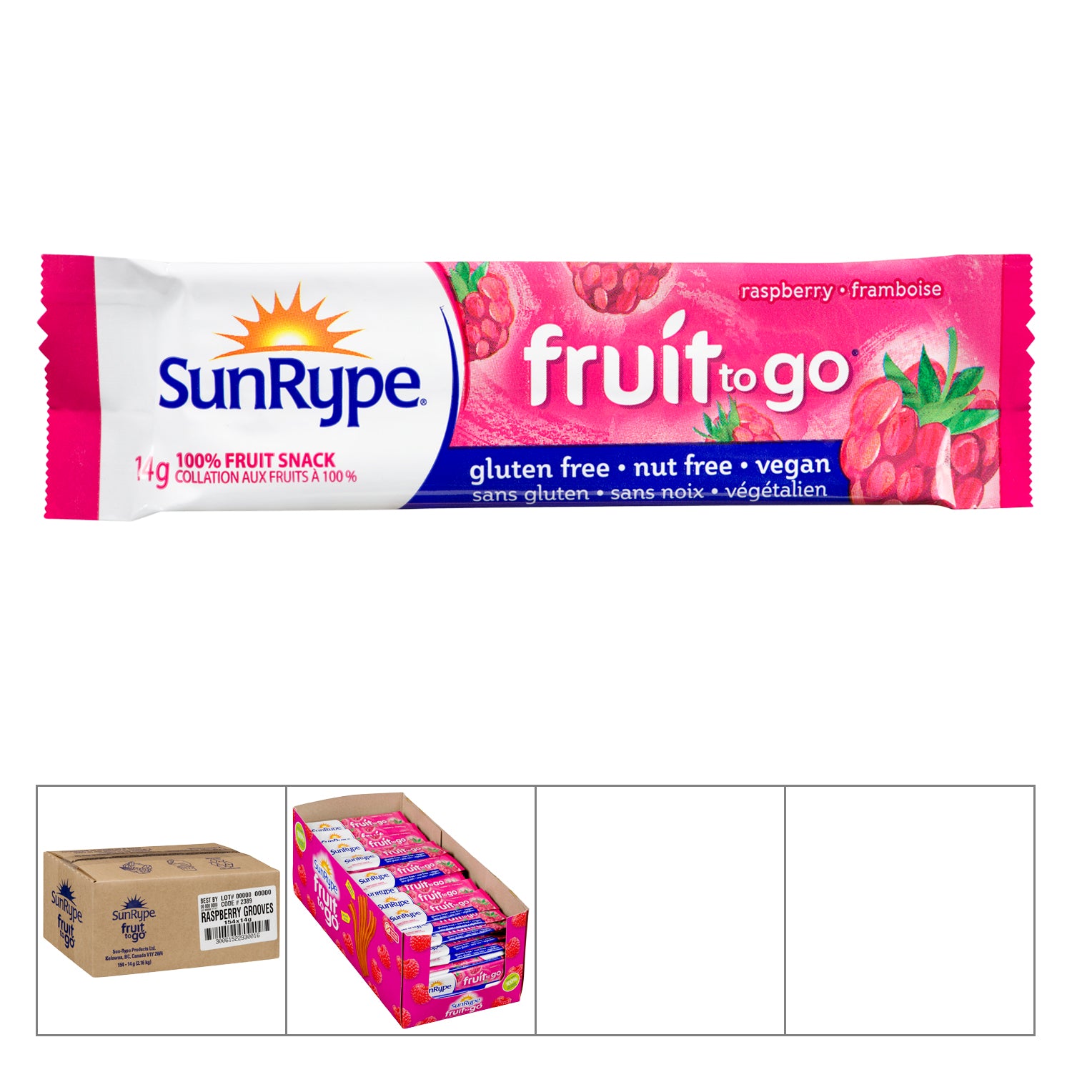 Sunrype Fruit to Go Raspberry 154x14g [$0.44/ea]