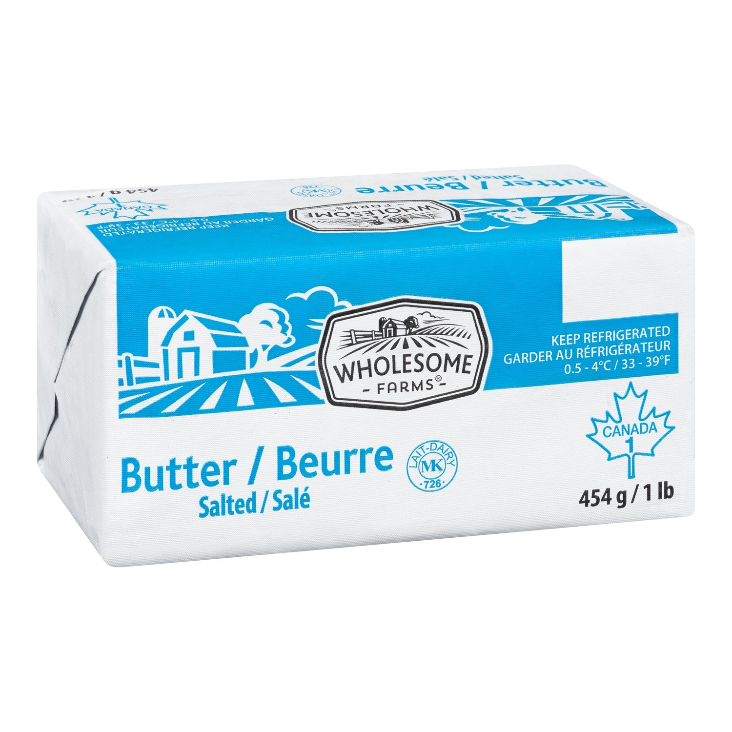 Wholesome Farms Imperial Salted Butter 454g [$8.30/ea]