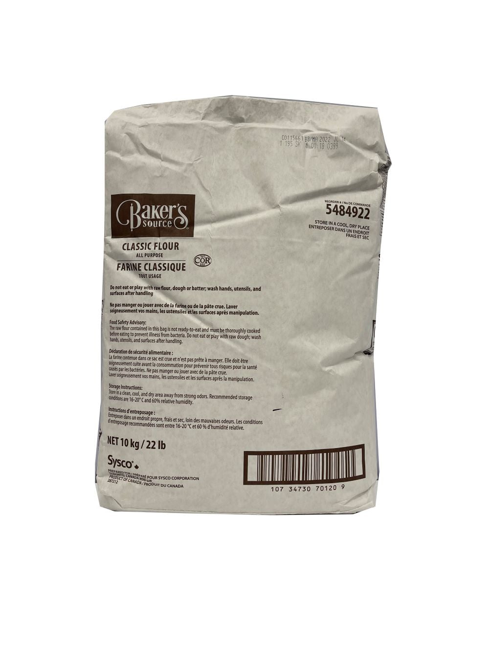 Baker's Source Classic All Purpose Flour 10kg [$0.99/kg] [$0.45/lb]