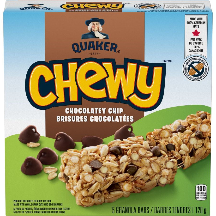 Quaker Chocolate Chip Granola Bar 12x120g [$3.91/ea]