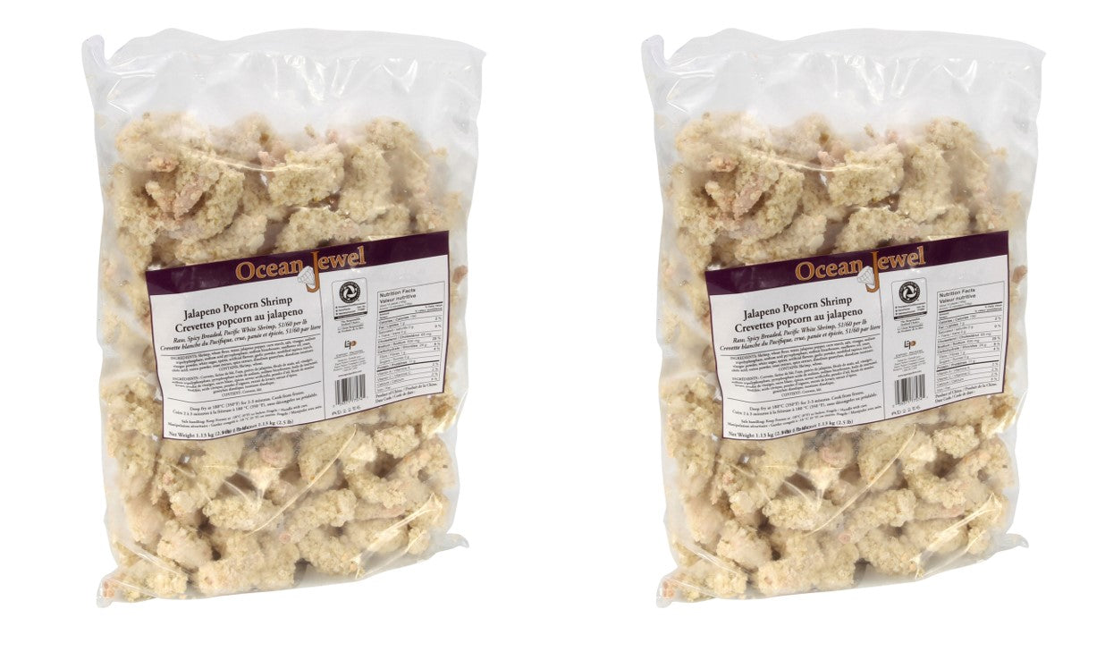 Ocean Jewel Breaded Jalapeno Popcorn Shrimp 2x1.13Kg [$11.99/kg] [$5.44/lb]