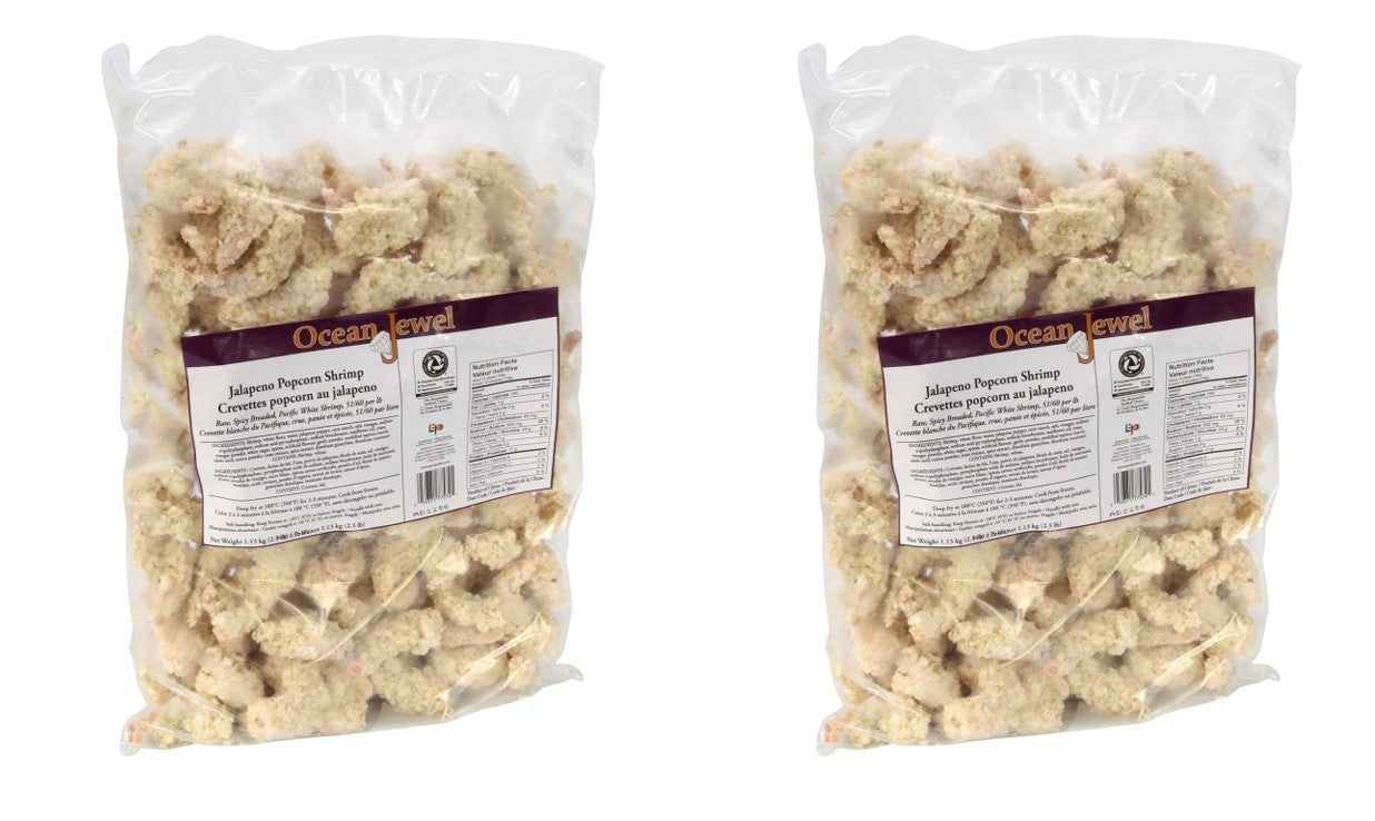 Ocean Jewel Breaded Jalapeno Popcorn Shrimp 2x1.13Kg [$11.39/kg] [$5.17/lb]