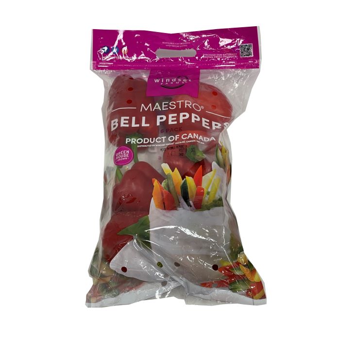 Red Bell Peppers 6ct [$1.76/ea]