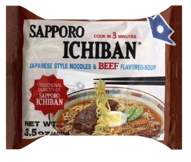 Sapporo Ichiban Japanese Style Beef Noodles 24x100g [$1.12/ea]