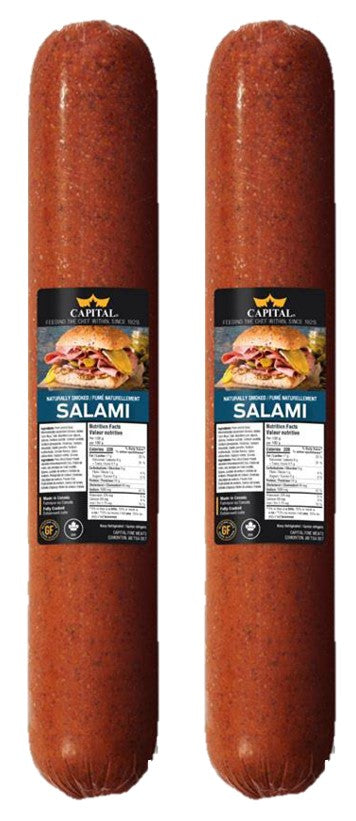 Capital Fine Meats Whole Unsliced Pizza Salami 2x3kg [$6.86/kg] [$3.11/lb]