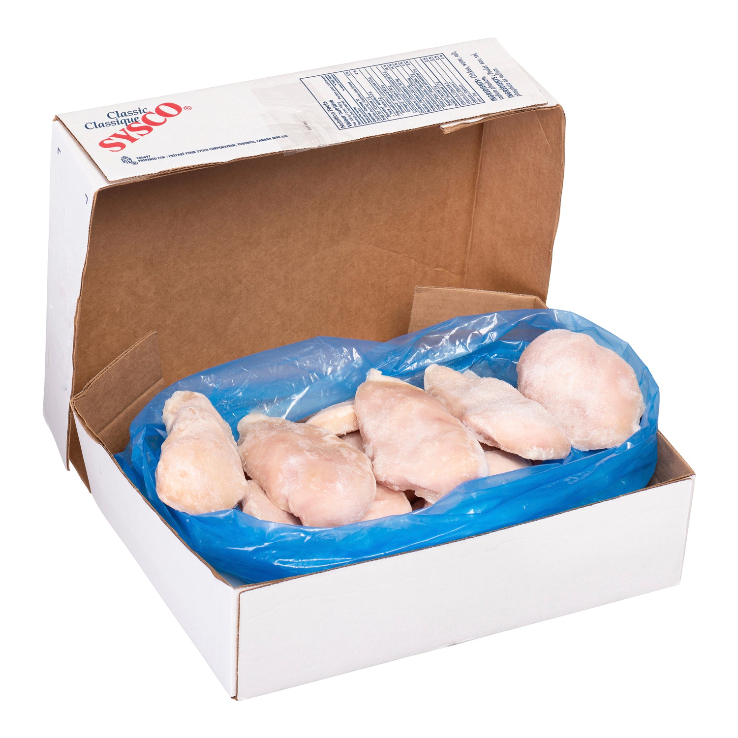 Sysco Classic Boneless Skinless Chicken Breast 4kg IQF [$12.49/kg] [$5.67/lb]