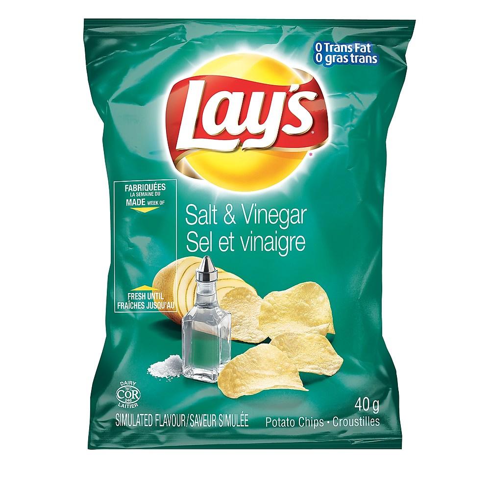 Lays Salt & Vinegar Potato Chips 40x40g [$0.99/ea]