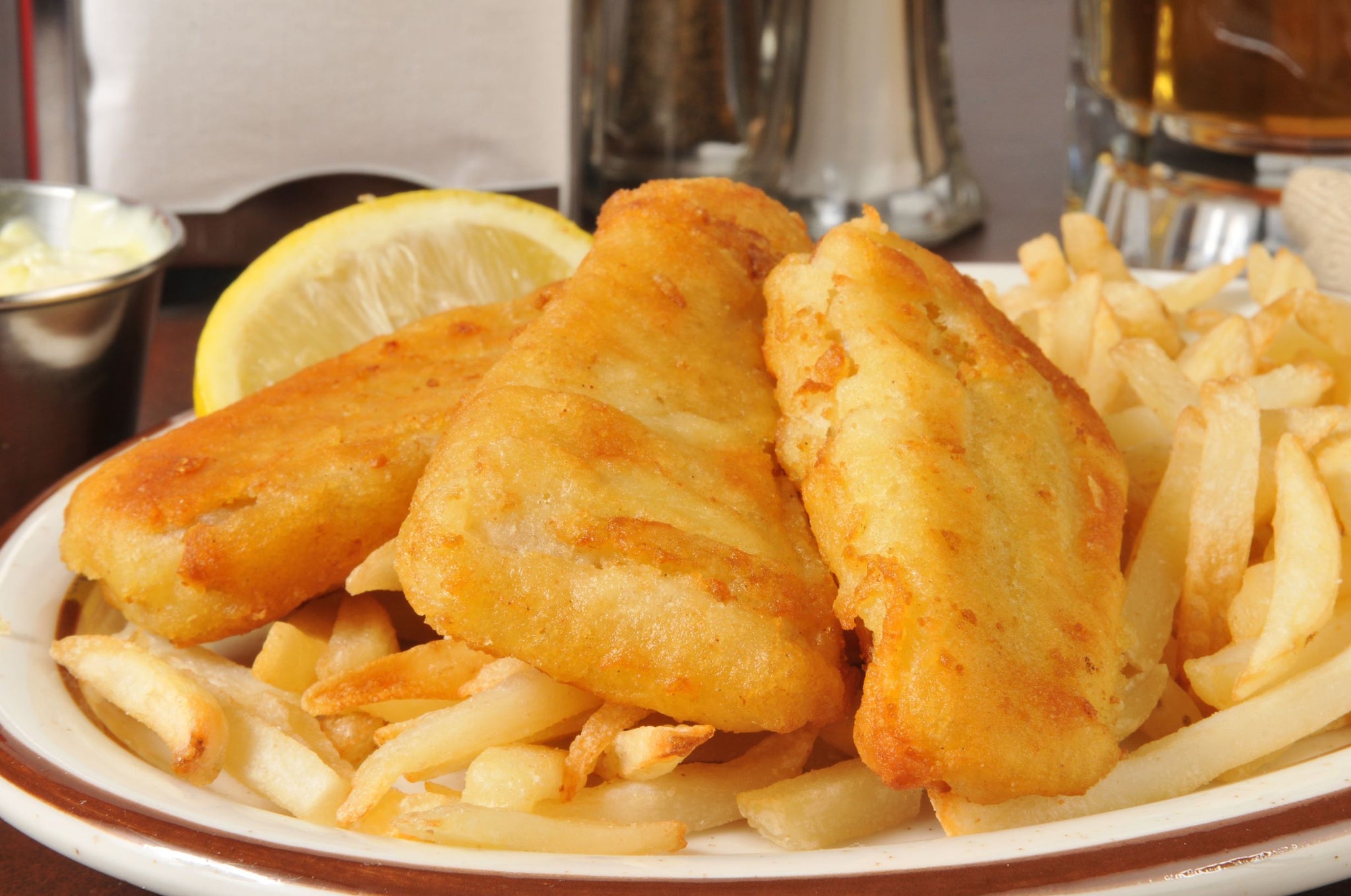 Portico Pubhouse Battered Pollock Fiillets 4.54kg [$17.61/kg] [$7.99/lb]