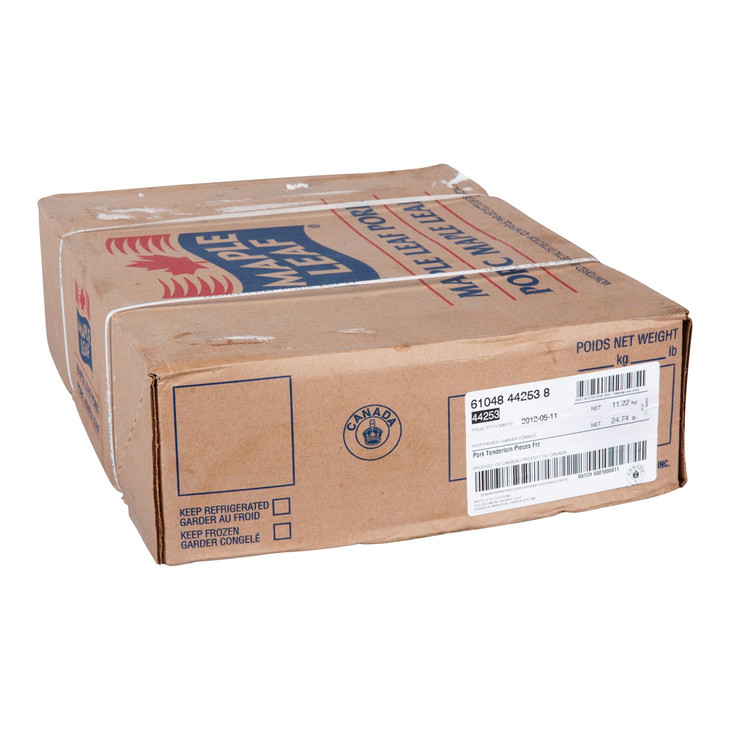 Maple Leaf Pork Tenderloin Frozen 9.5kg [$3.20/kg] [$1.45/lb]