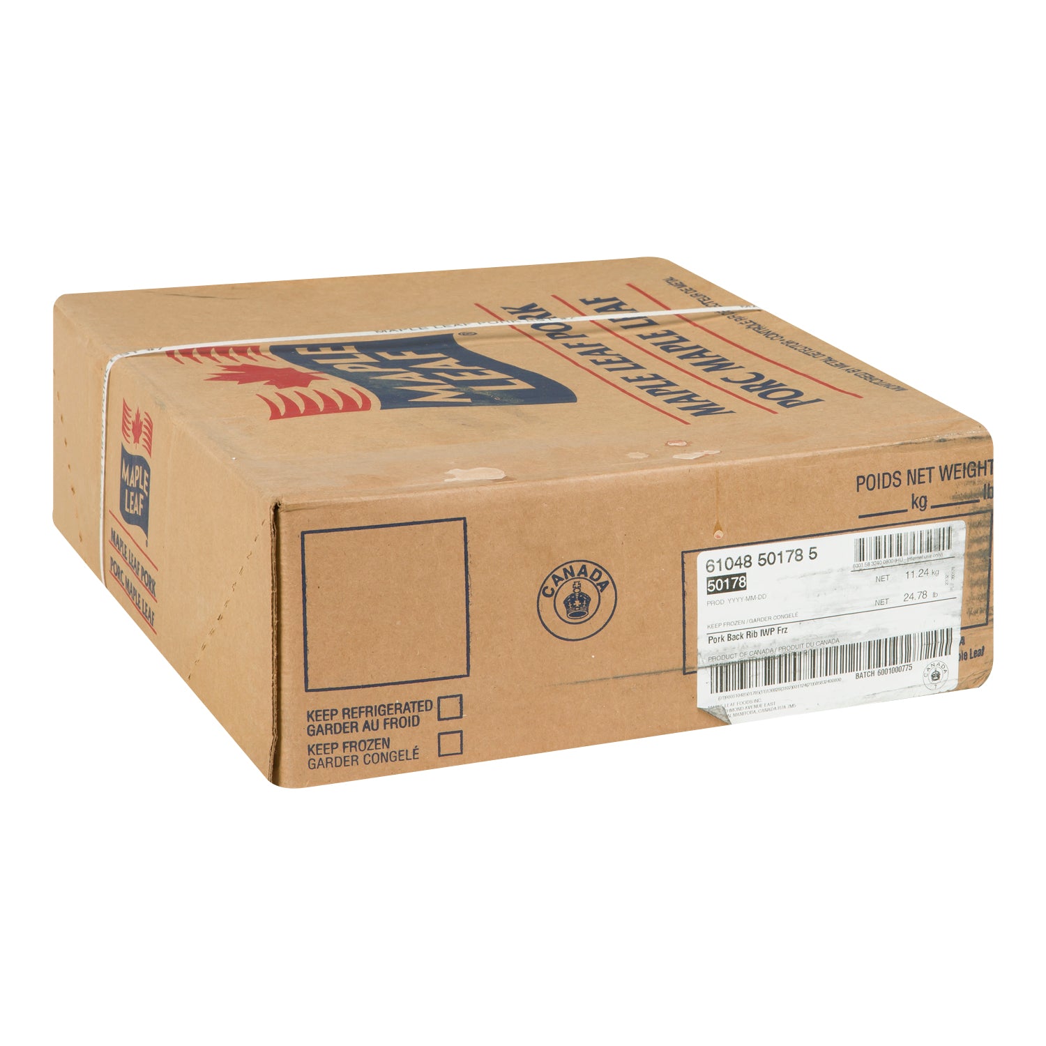 Maple Leaf Pork Back Ribs Approx. 10kg [$9.18/kg] [$4.16/lb]