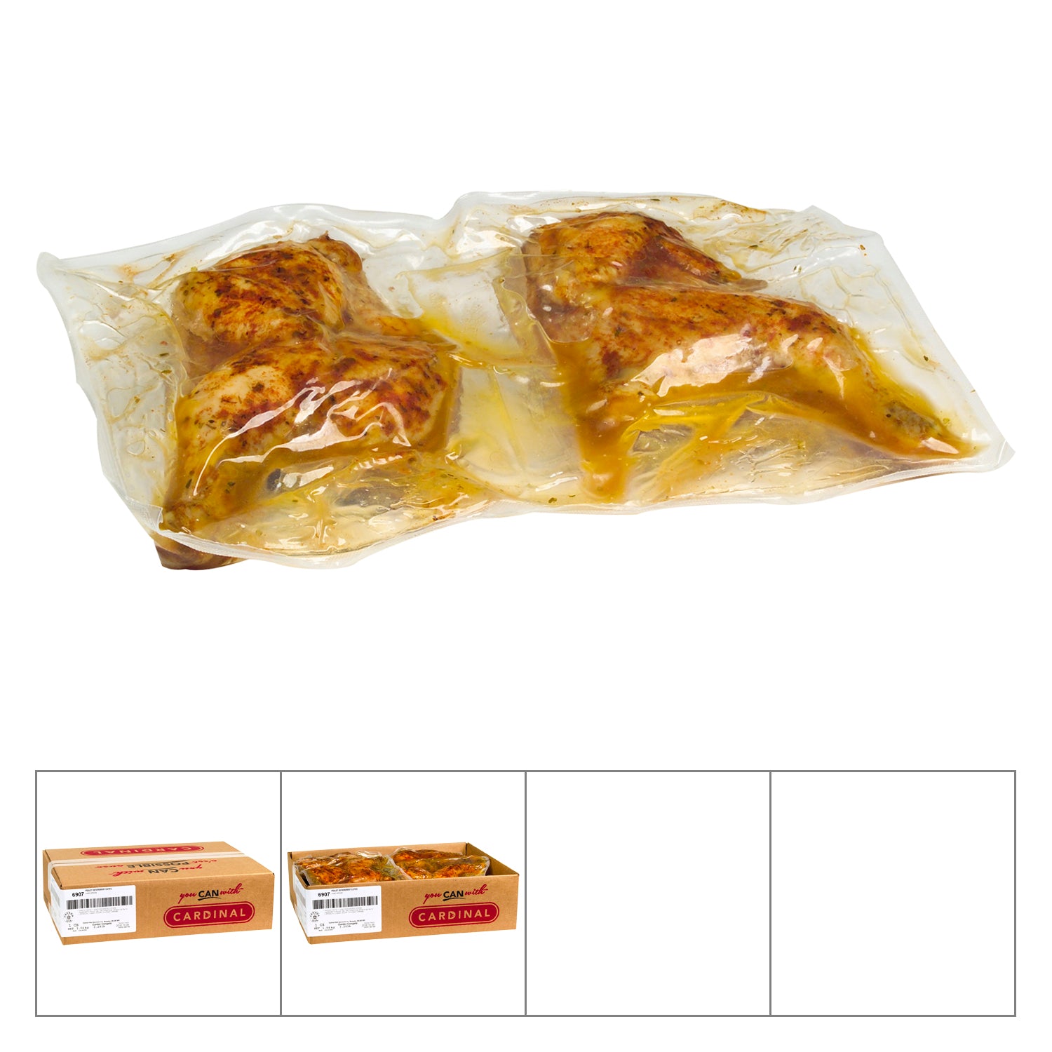 Cardinal Half Rotisserie Fully Cooked Chickens 8ct [$14.82/kg] [$6.72/lb]