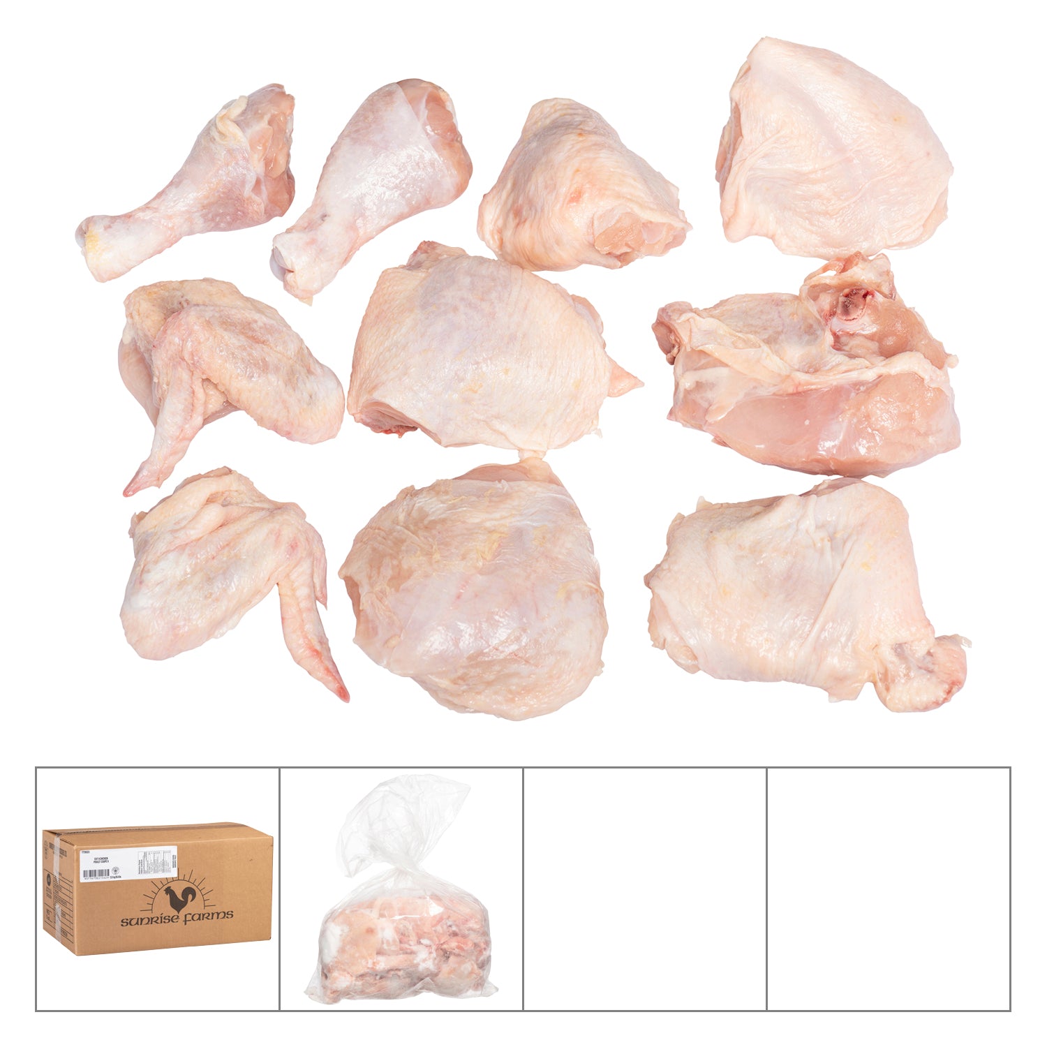 Sysco Classic 9 Piece Cut Chicken Frozen 90ct [$11.37/kg] [$5.16/lb]